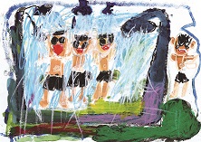 第13回ジュニア部門（小学校低学年）KKB鹿児島放送賞「シャワーにびっくり」
