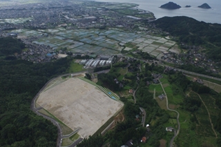 小田工業団地の空撮画像
