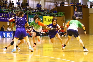 ハンドボール日本リーグ女子の最終戦の様子3