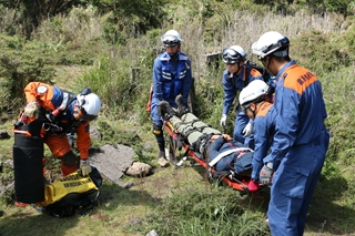 山岳救助訓練の様子3