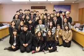 韓国大学生訪日訪問団の訪問の画像