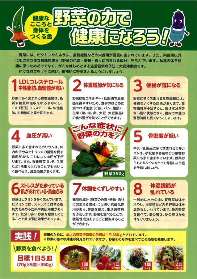 野菜の力で健康になろう