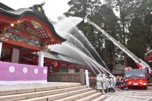 鹿児島県霧島市｜【文化財防火デー】霧島神宮防火訓練