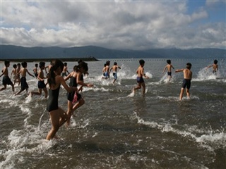 国分キャンプ海水浴場海開き