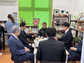 農林水産大臣視察の様子