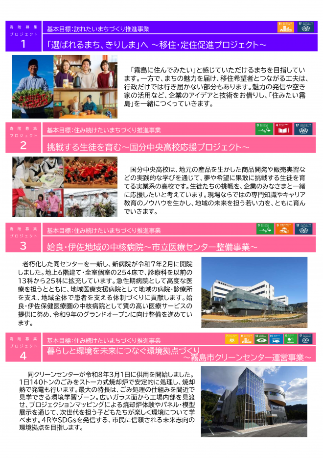 寄附事業プロジェクト