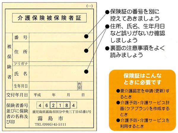 介護保険被保険者証